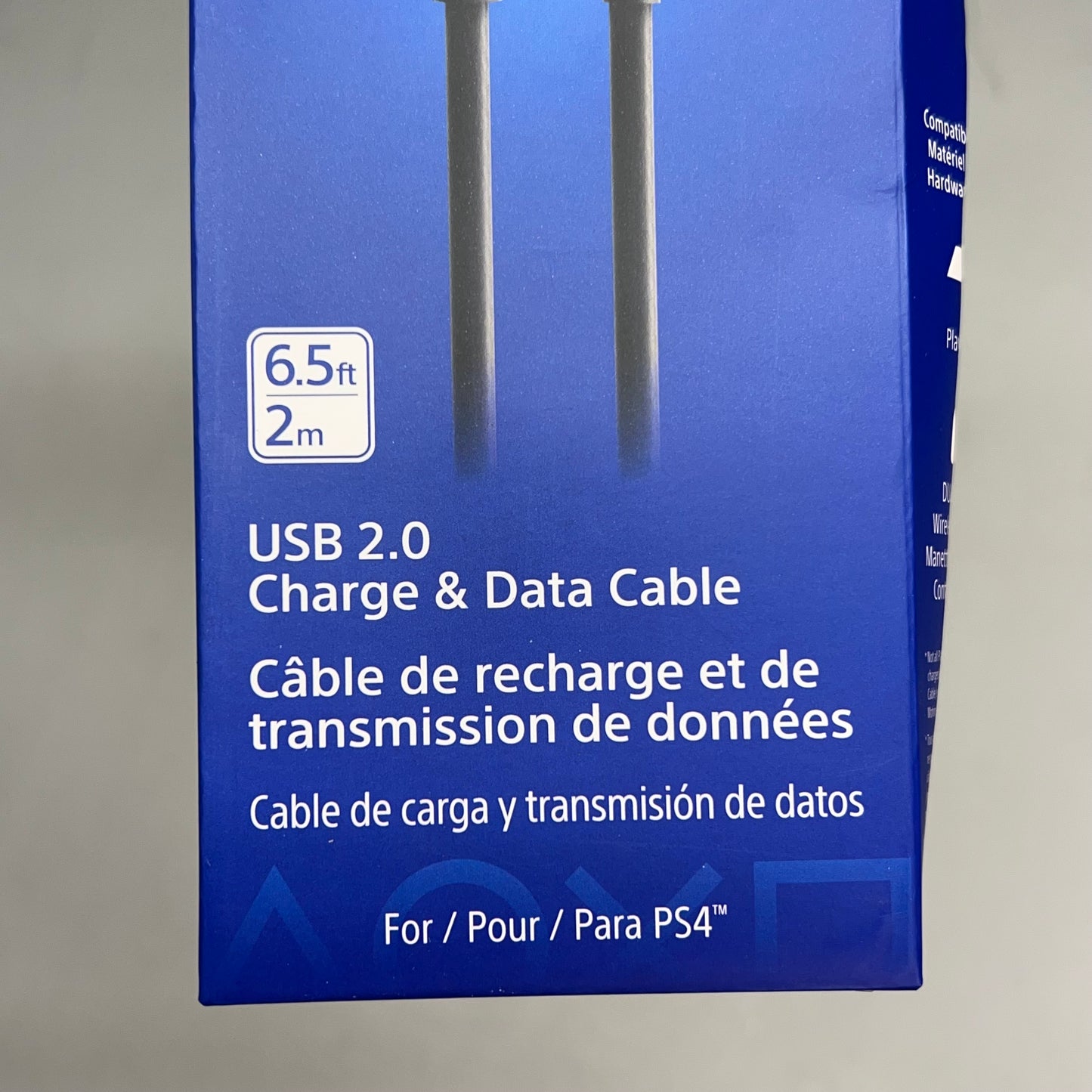 POWER A (2 PACK) USB 2.0 Charge Cable For PlayStation 4 6.5' Black CPFA122462-02