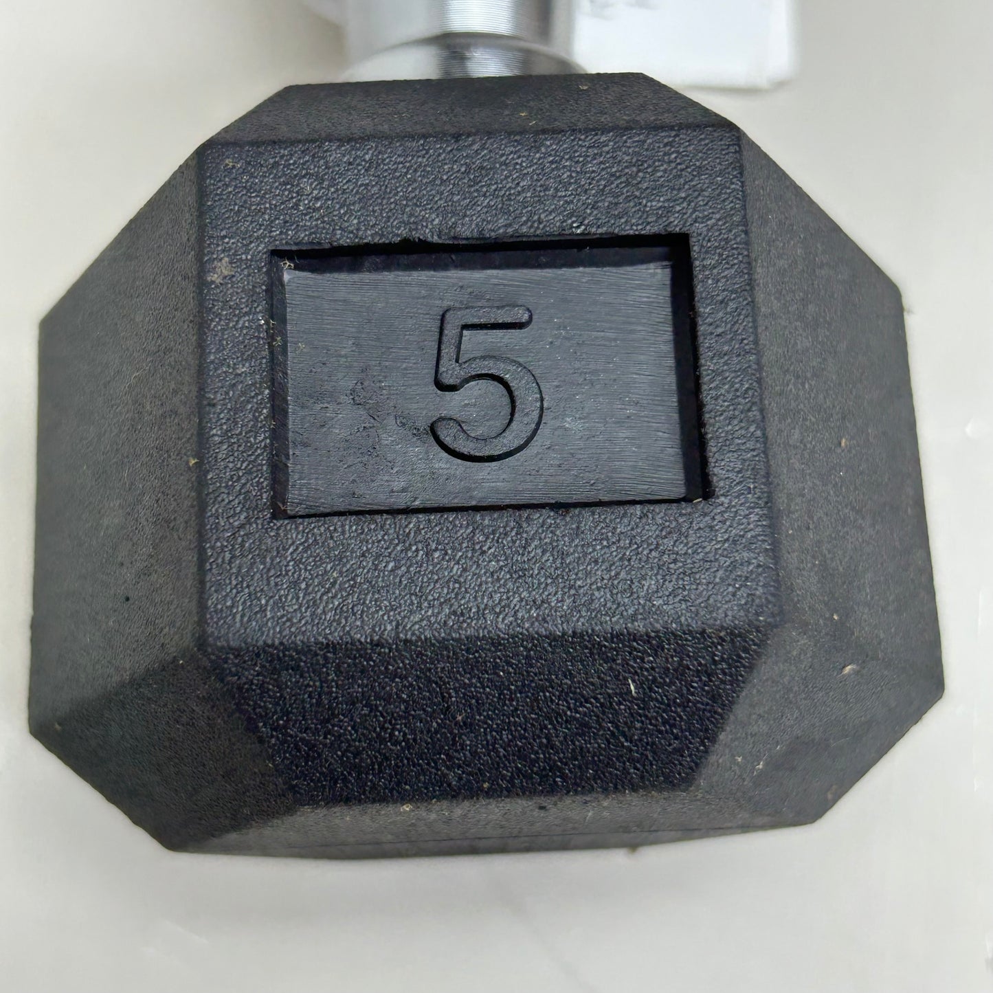 BODY SPORT (2 Pack) Rubber Encased Hex Dumbbells 5lbs Black BDSRSDB05