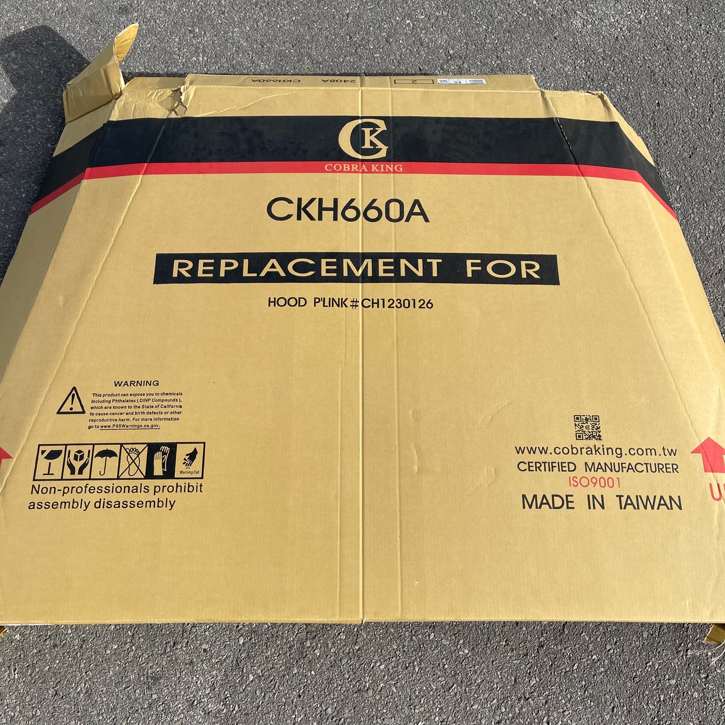 ZA@ Pallet of COBRA KING Hood For Jeep CJ5/CJ6/CJ7 1972-1986 Black CKH660A (AS-IS)