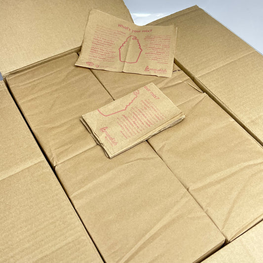 ZA@ MENCHIES (6000 NAPKINS) Company Paper Napkins 8"x6" Brown/Pink Z65350D2 (New |Other)