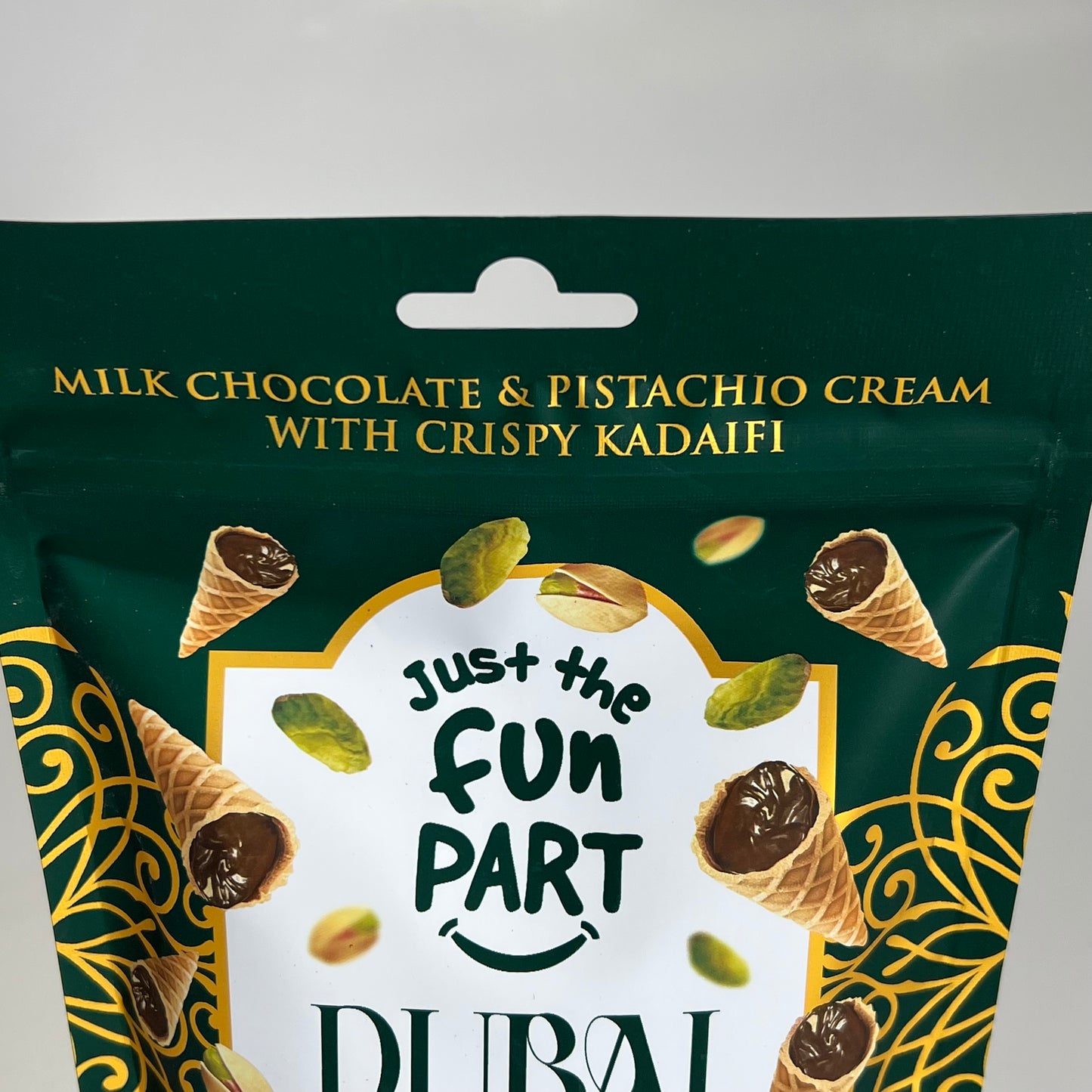JUST THE FUN PART (6 PACK) Dubai Style Cones Bite Sized Treats 4.23 oz  BB 02/28