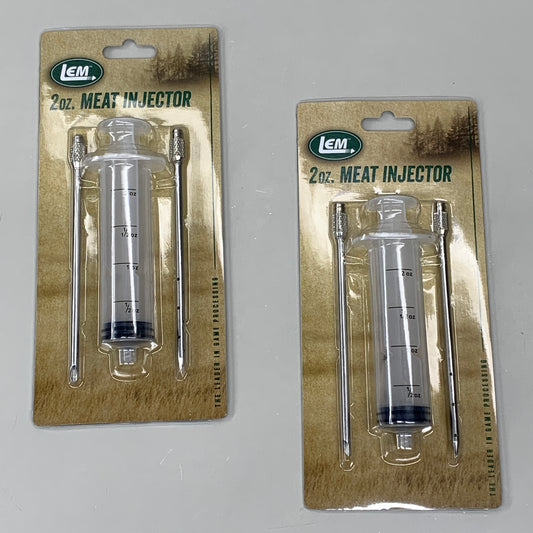 LEM (2 PACK) Meat Injector With 2 Needles 2 oz Capacity 388