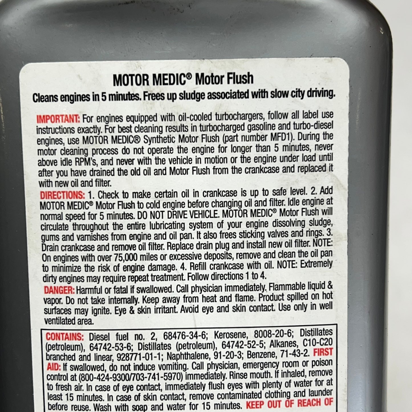 ZA@ MOTOR MEDIC (6 PACK) Motor Flush Sludge Dissolving Solvents  1 Quart
