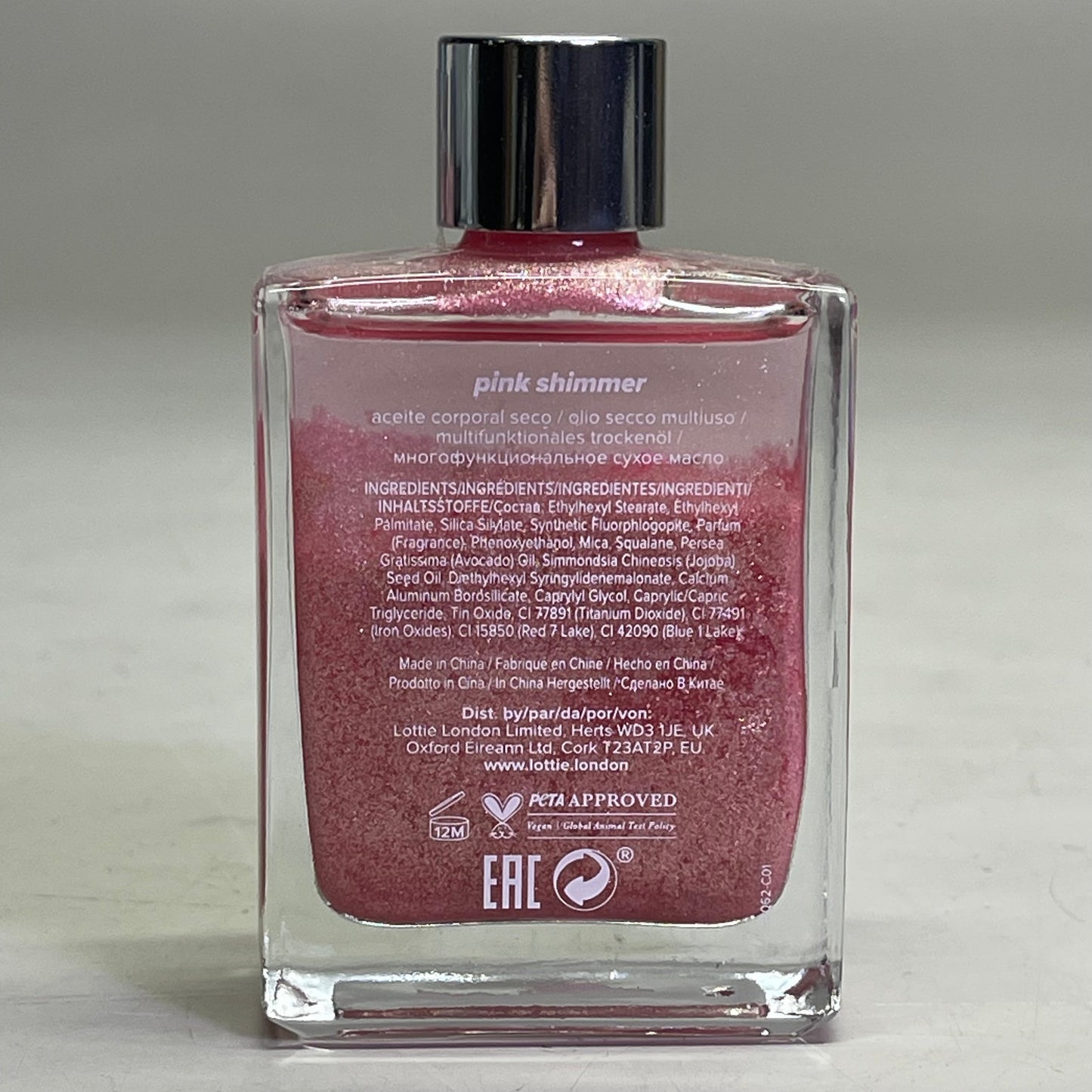 ZA@ LOTTIE LONDON (3 PACK) Sweet Drizzle Body Oil 1.69 fl oz "Pink Shimmer" SPR021 C