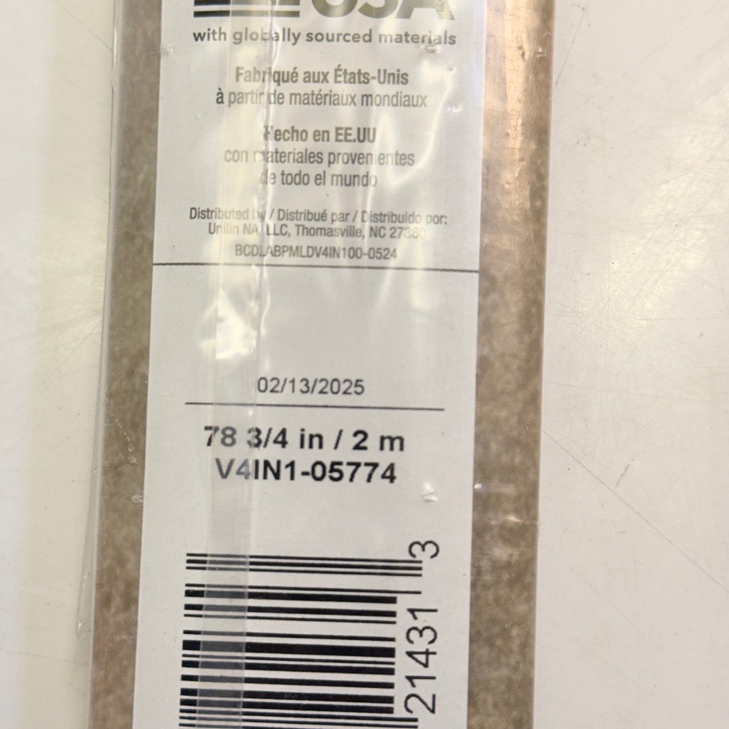 PERFORMANCE  Vinyl Flooring Molding Kit 3/4 in x 78.7" V4in1-05774