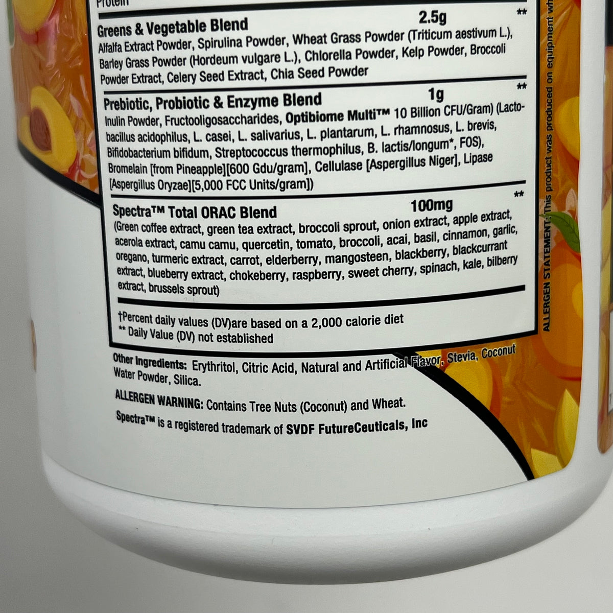 MUSCLESPORT Fruits & Greens W/ Pre & Probiotics Revolution Peach Mango BB 01/29