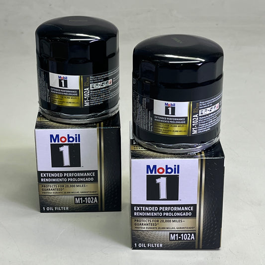 MOBIL 1 (2 PACK) Engine Oil Filter Extended Protection 20,000 Mile Black M1-102A