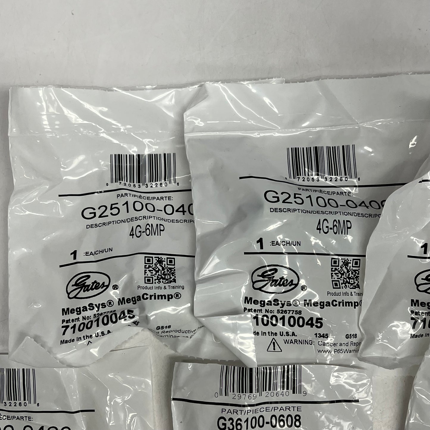 GATES (LOT OF 8) Miscellaneous Couplings & Fittings Brass/Silver