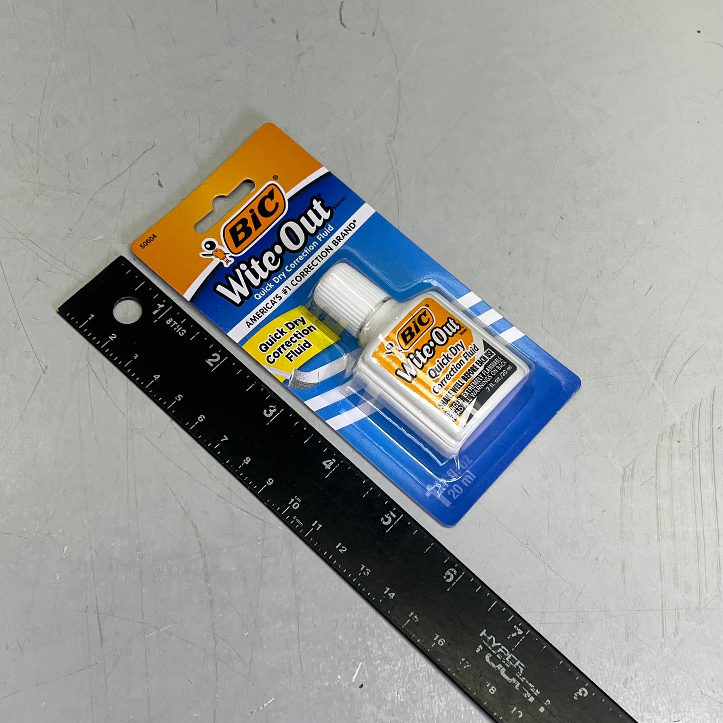 BIC (6 PACK) White Out Quick Dry Correction Fluid W/ Foam Brush .7 fl oz White