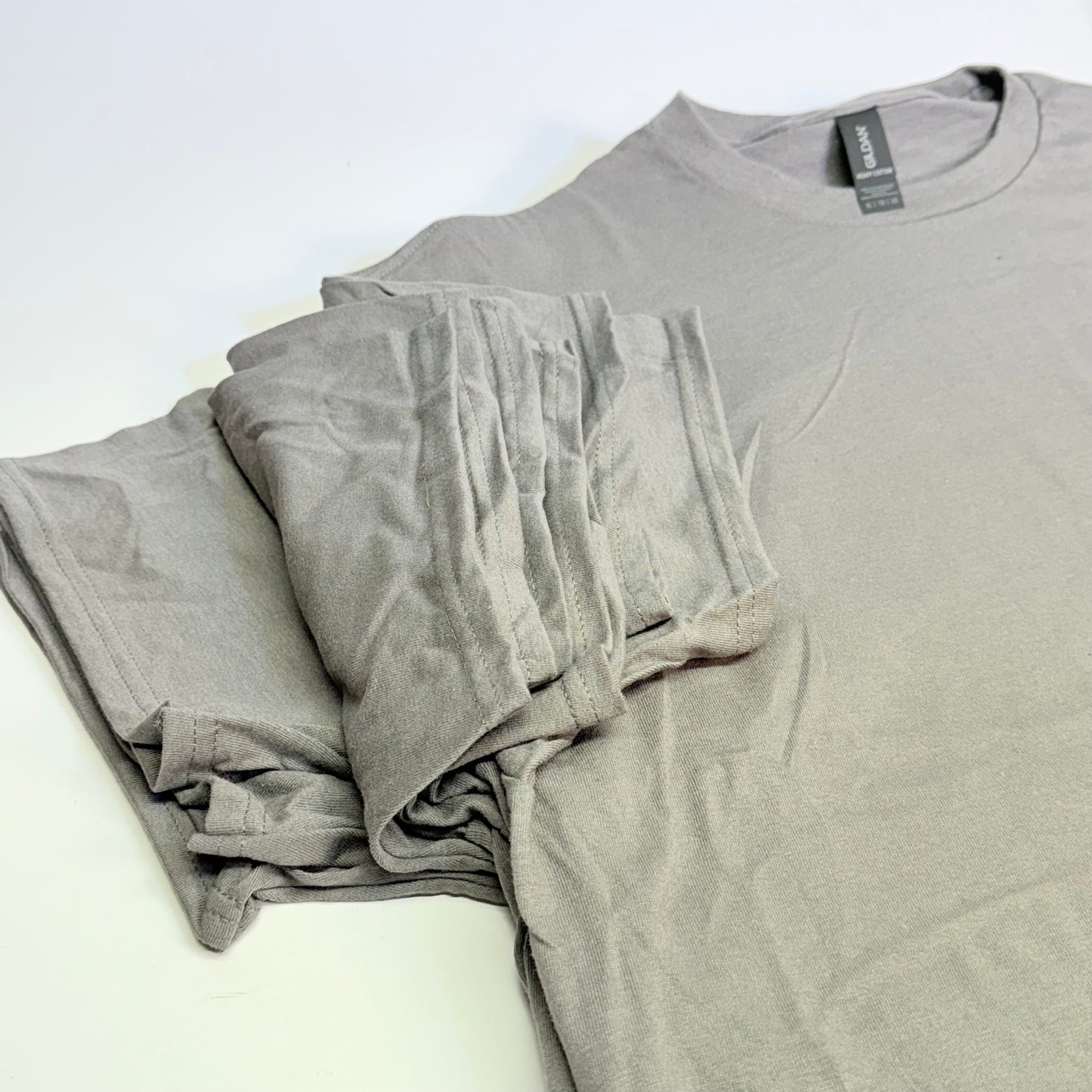 GILDAN (12 Pack) Soft Style Plain Tees Neck Short Sleave 100% Cotton Sz XL Charcoal