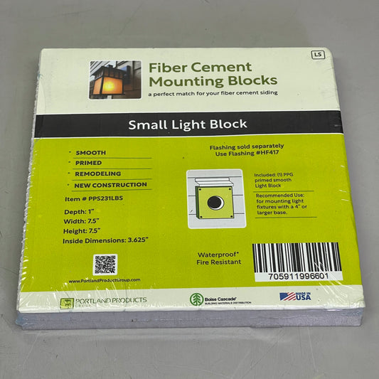 PORTLANDPRODUCTS (10 PACK) Primed Smooth Small Light Block O/D 7.25" x 7.25" x I/D 3-5/8" Grey PPS231LBS