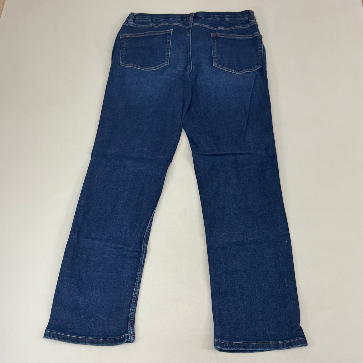 DENIM & CO.  Easy Stretch Slim Leg Buttonfly Women's 10 Denim Blue