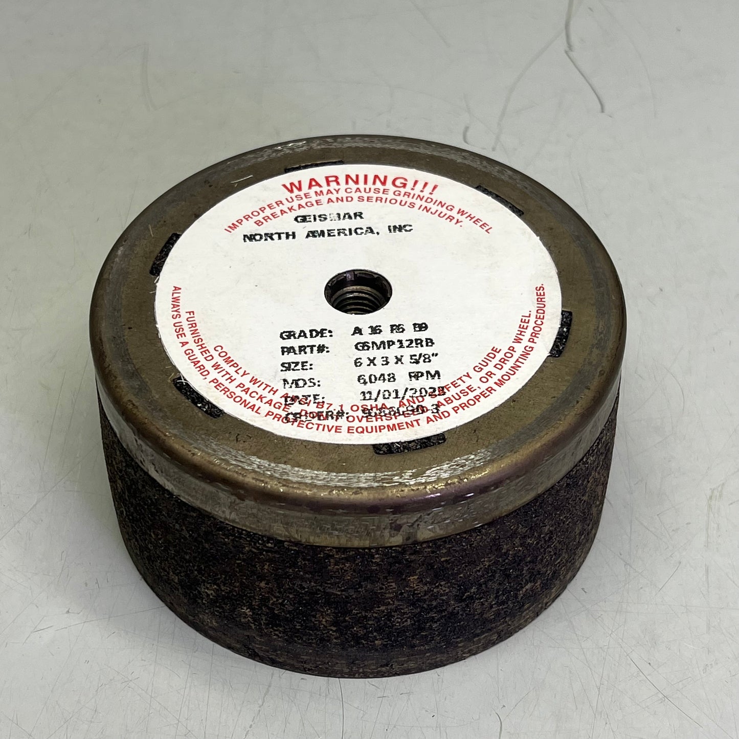 GEISMAR Grinstones For MP12 Series Steel Back Profile 6x3x5/8" GS MP-12-R-B