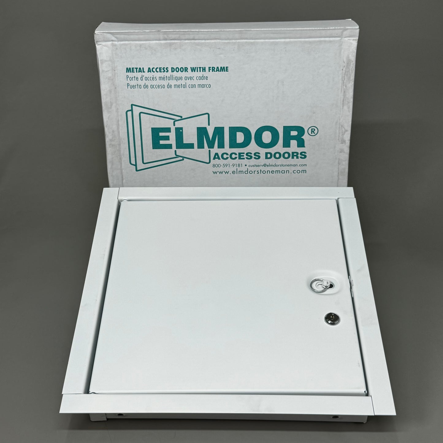 ELMDOR Fire Rated Metal Access Door Prime Coat w/ Cylinder Lock 14x14 FR14X14PC-CL