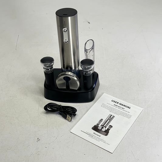 MORIANK 6-in-1 Automatic Bottle Opener Set  7.5"H Stainless Steel (New Other)