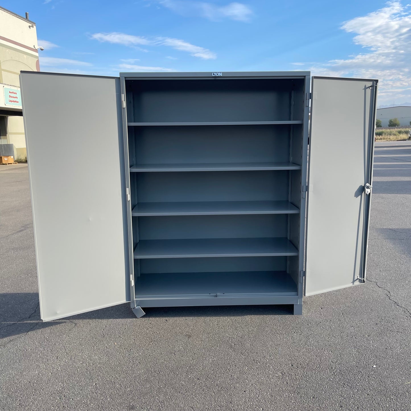 Z@ LYON Heavy-duty Storage Cabinet 82”x60”x24” Dove Grey DD1149 (AS-IS)