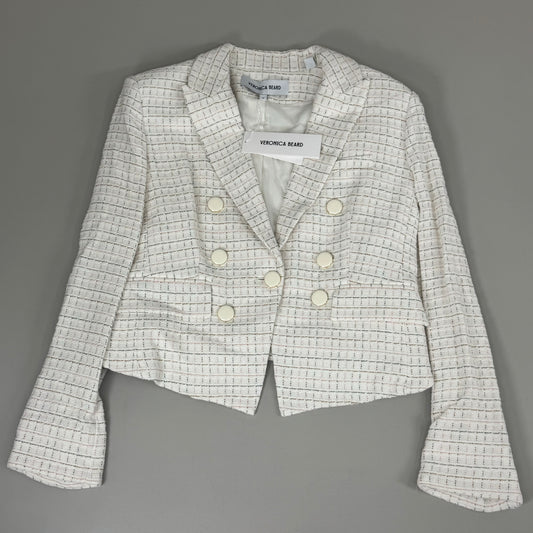 VERONICA BEARD Women's Diego Dickey Jacket Sz-12 Ivory/Multi 2406TW651509