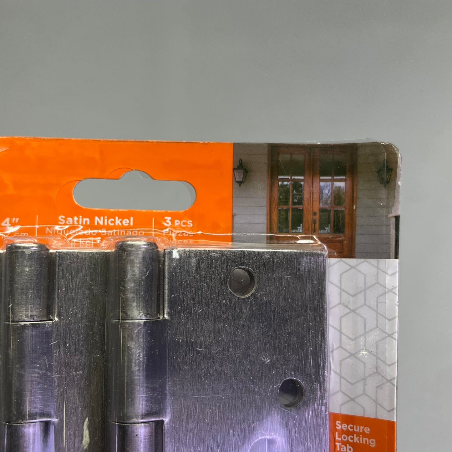 ZA@ NATIONAL HARDWARE (SET OF 3) Flush Removable Pin Steel Door Hinge W/ Hardware 55lb Satin Nickel N830-404