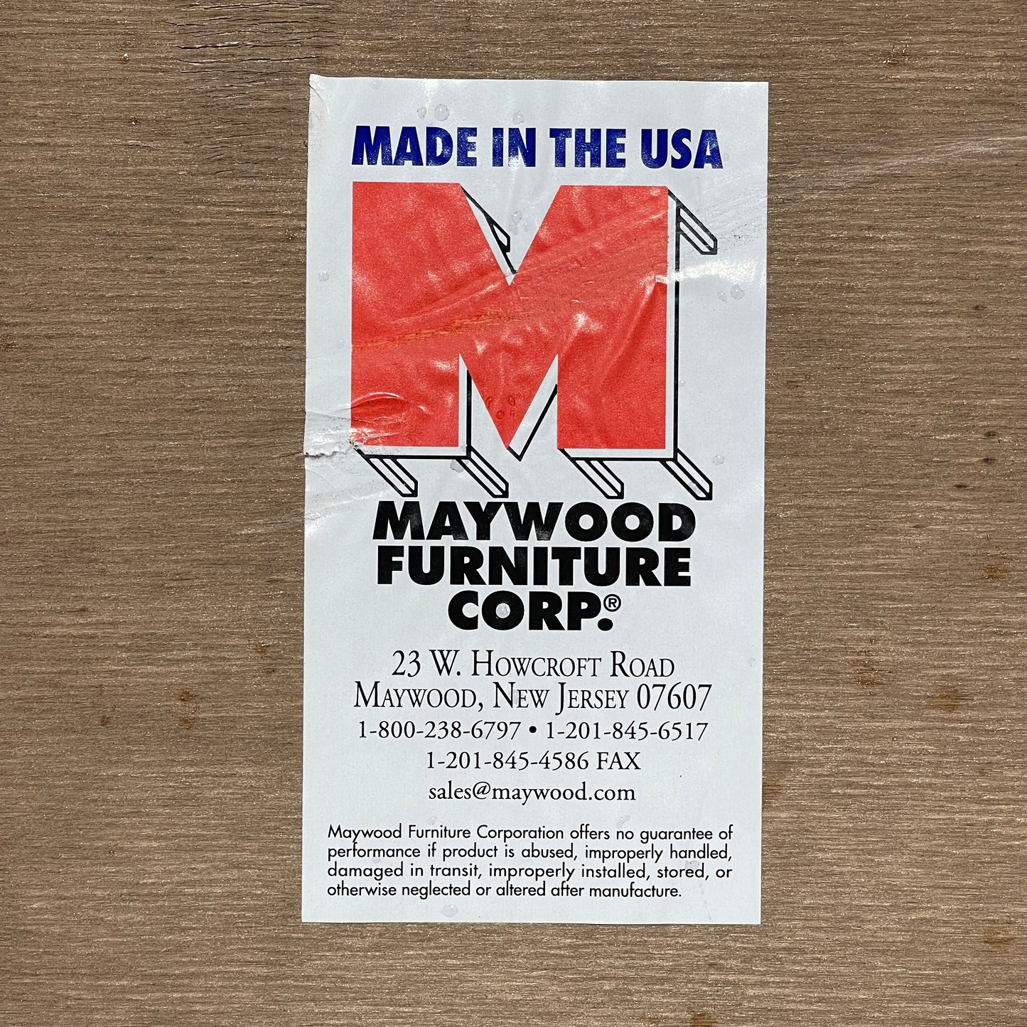 ZA@ MAYWOOD FURNITURE Wood Folding Table 96”x30”x30” (AS-IS)