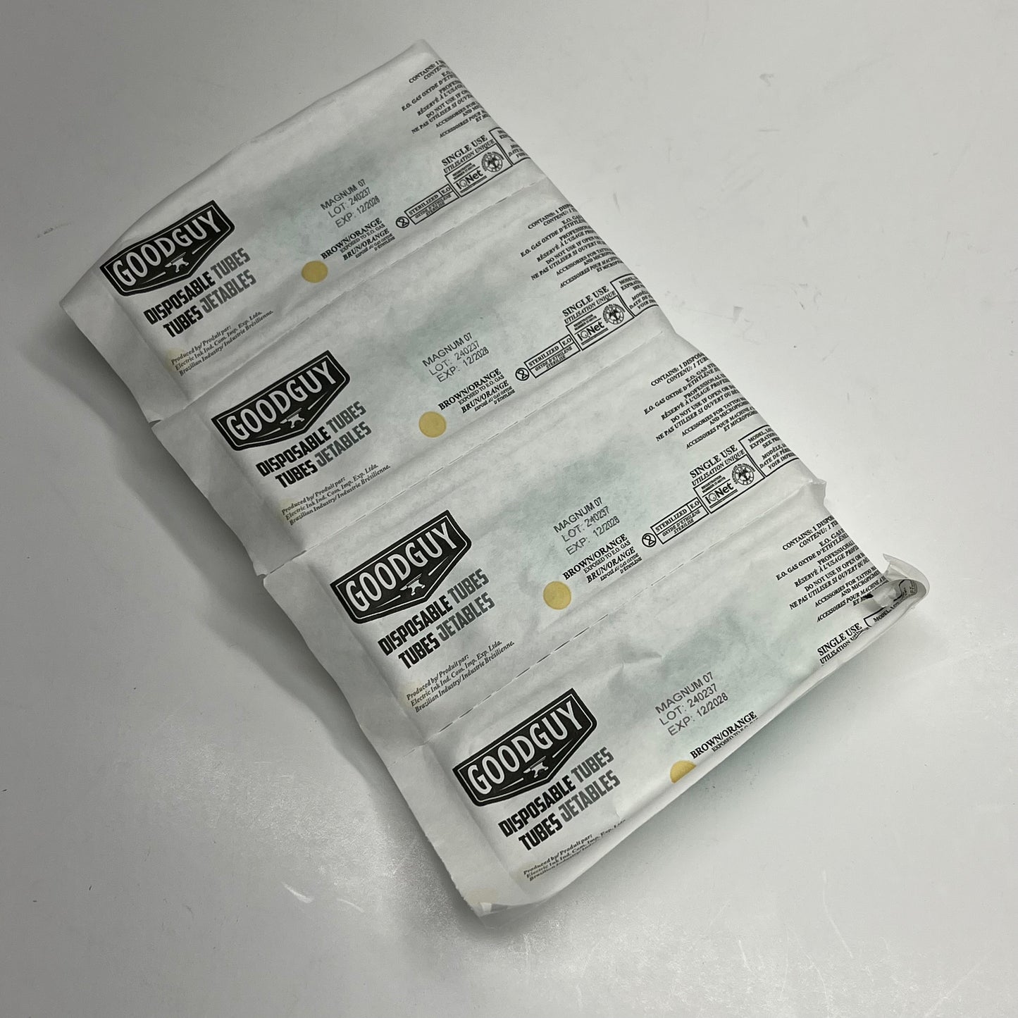 THE GOOD GUY SUPPLIES (20 PACK) Biodegradable Disposable Tattoo Tubes Magnum 07