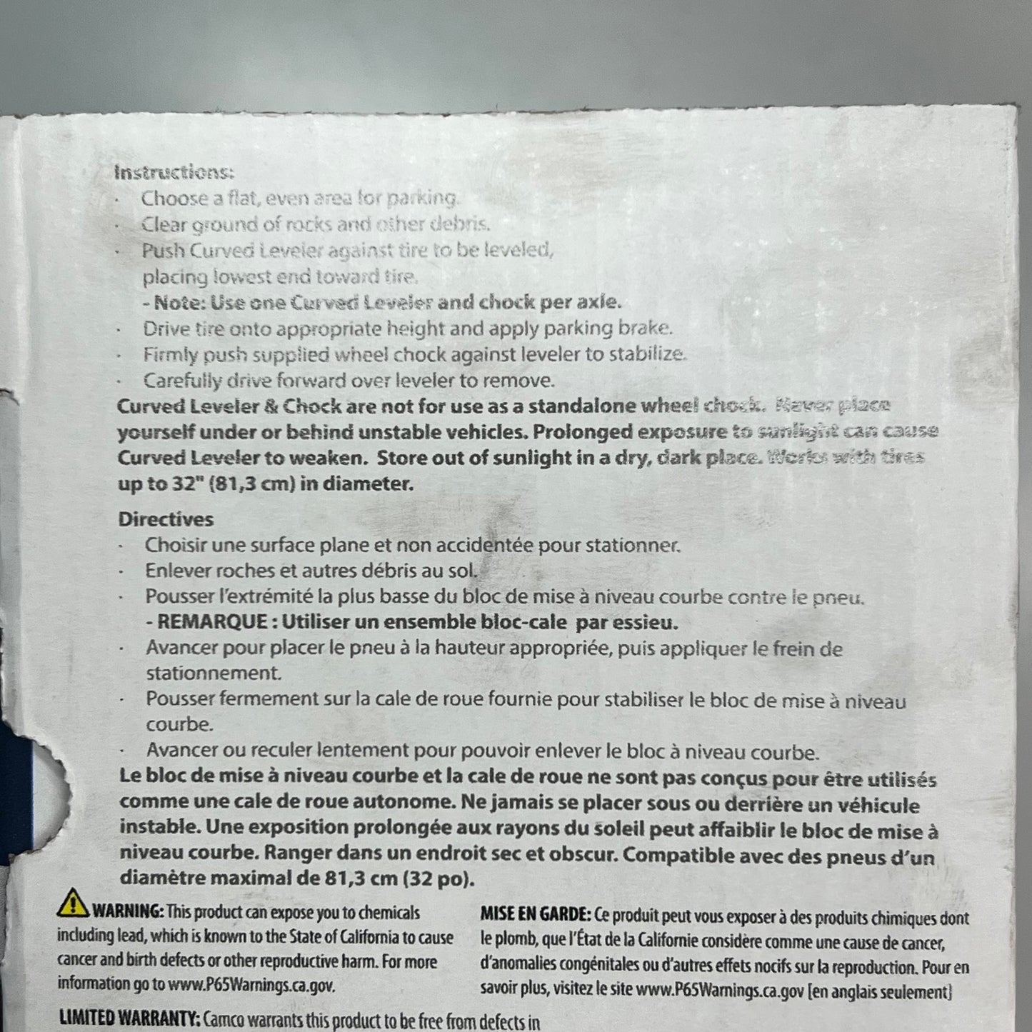 CAMCO Honeycomb Curved Camper/RV Leveler Chock 4" Lift Yellow/Black 44428