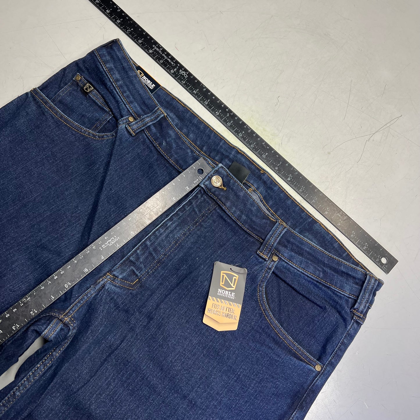 NOBLE OUTFITTERS Flex Denim 5-Pocket Work Pant Men's Sz 42x32 Indigo 18458