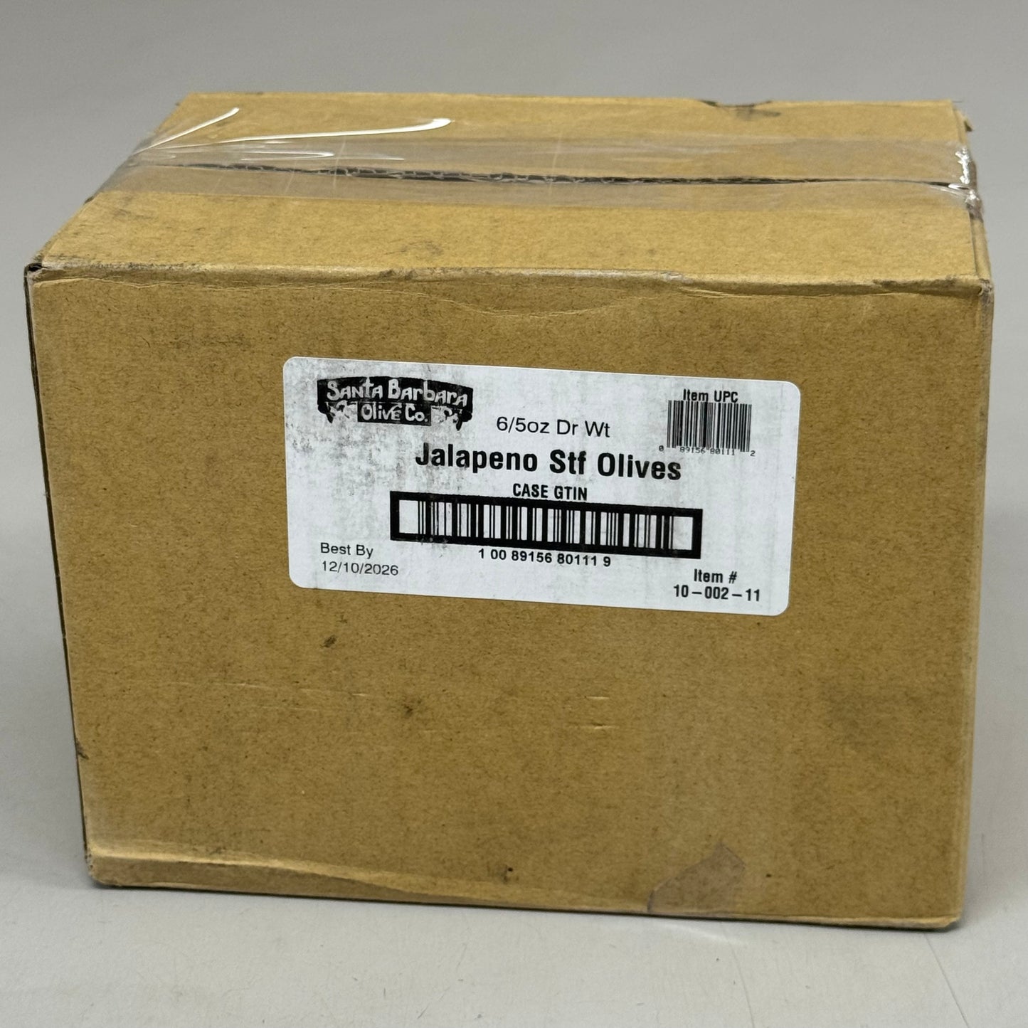 SANTA BARBARA OLIVE CO (6 Pack) Jalapeno Stuffed Olives 8oz Green BB 12/26