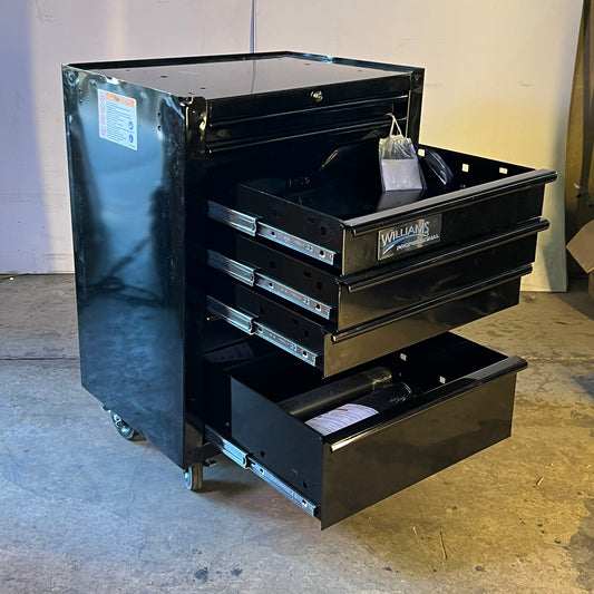 ZA@ WILLIAMS 26" 7 Drawer Roll Cabinet, Black 25" Black W26RC7B (New Other)
