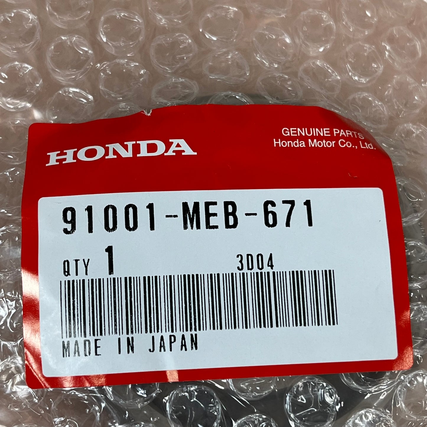 HONDA Special Radial Ball Bearing CRF450R Genuine OEM 91001-MEB-671