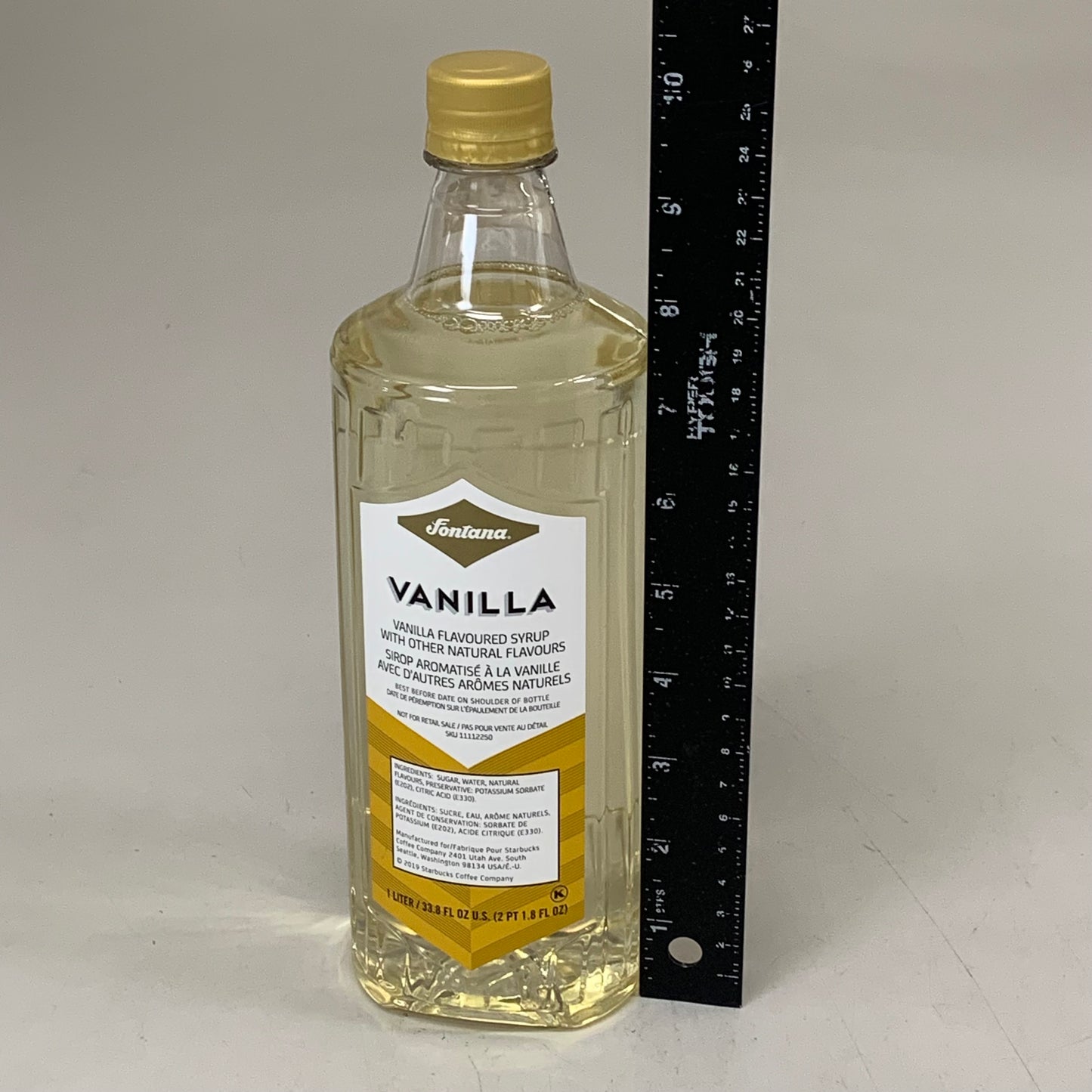 STARBUCKS (4 PACK!) Fontana Vanilla Flavored Syrup 33.8 fl oz/bottle BB: 09/2025