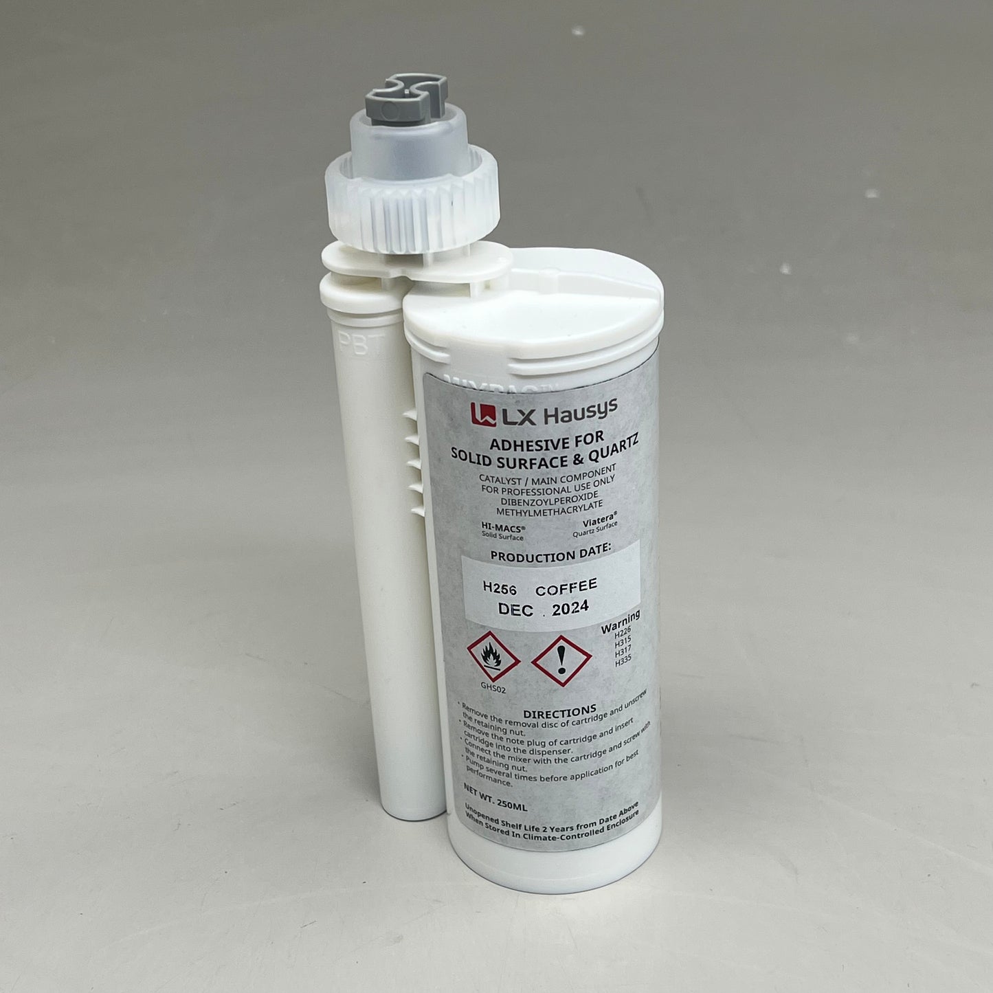 LX HAUSYS Adhesive for Solid Surface Quarts Viatera H-Macs H256 Coffee 205 mL