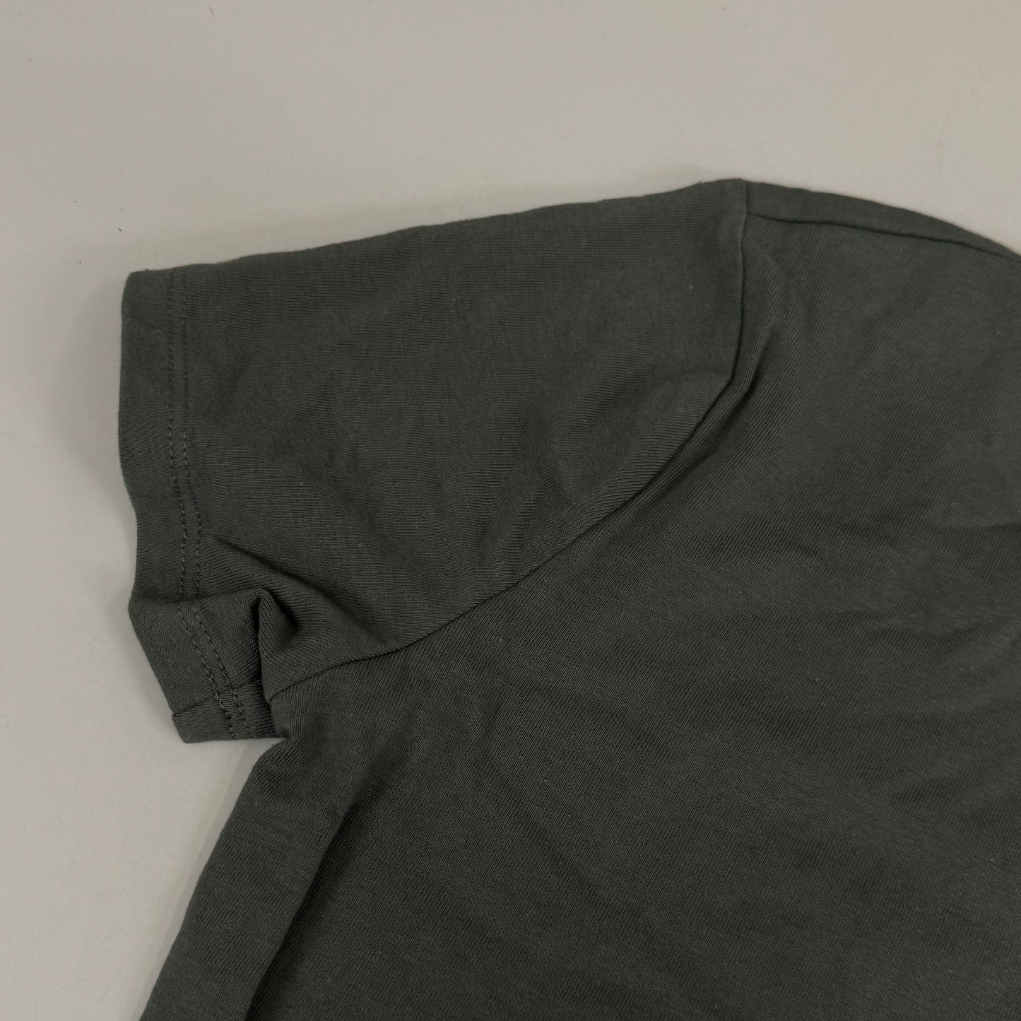 GOOD AMERICAN Green Stretch T-shirt Women's Sz S Fatigue001 GT0346