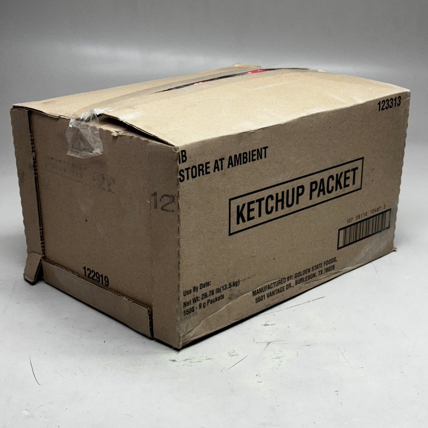 ZA@ KETCHUP (1500 Count) Packet 29.76 Lbs 123313 BB 12/25