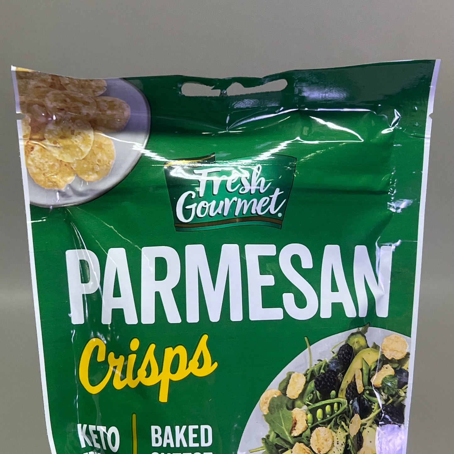 FRESH GOURMET (12 PACK) Parmesan Crips Topping Keto Friendly 1.76 Oz BB 05/26