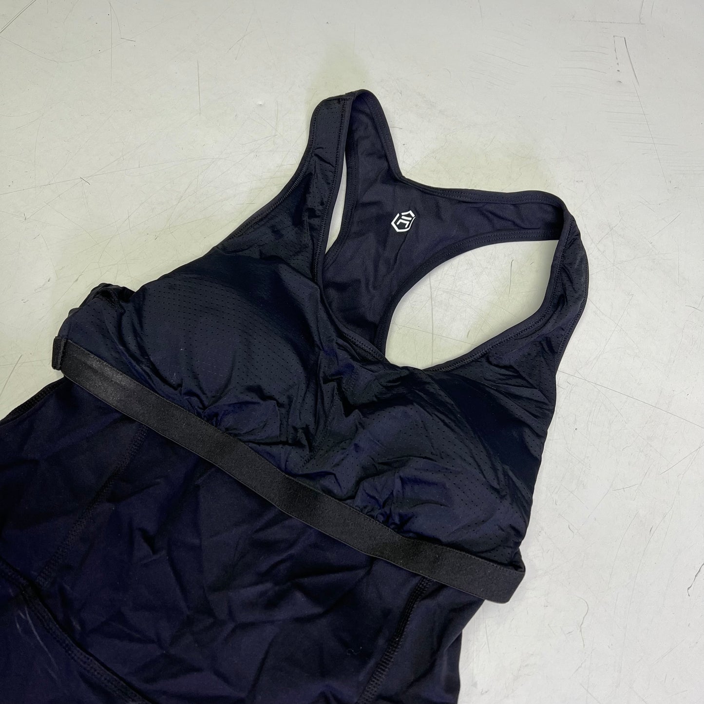 ATTRACO Racerback Athletic Dress W/ Breathe Mesh Shorts Women's Sz M Black (As-is)