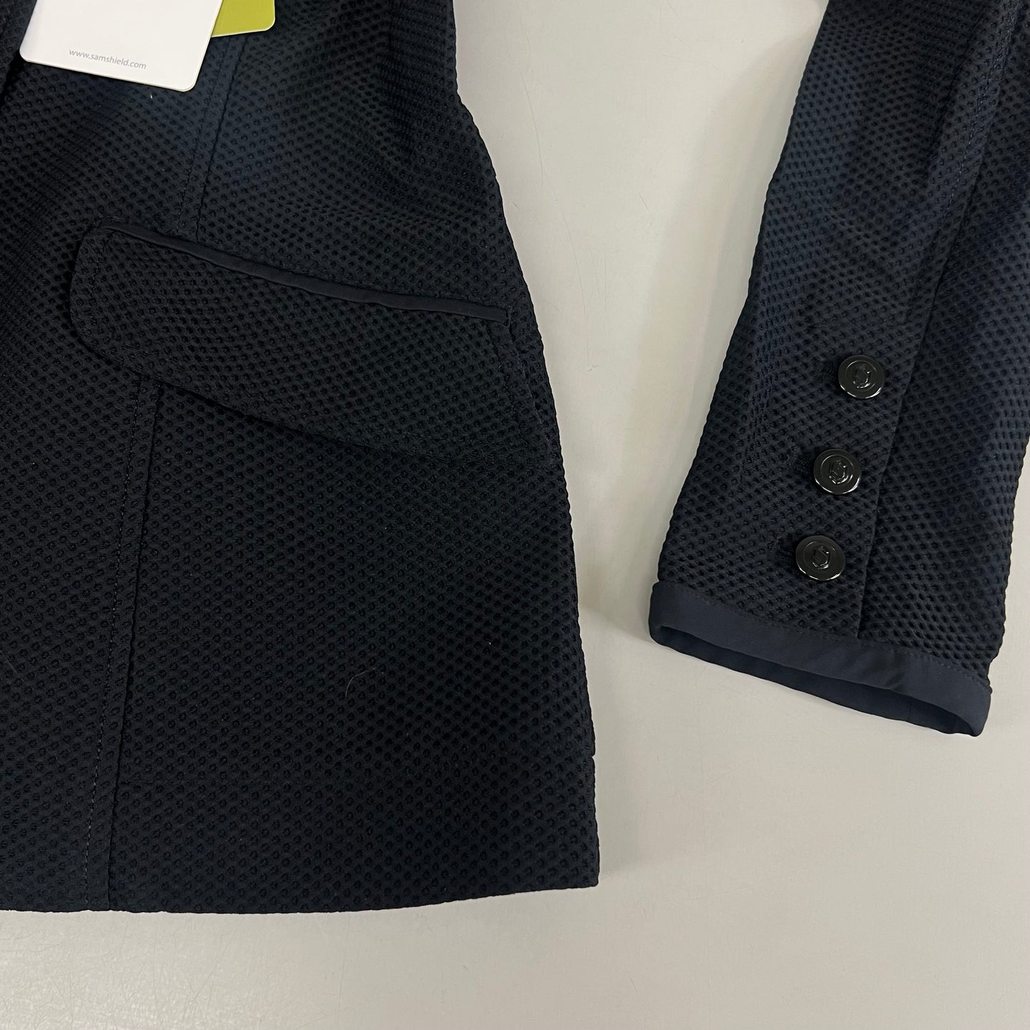 SAMSHIELD Wellington Equestrian Women's Mesh Riding Jacket Sz US 6, UK 8, FR 36 Black