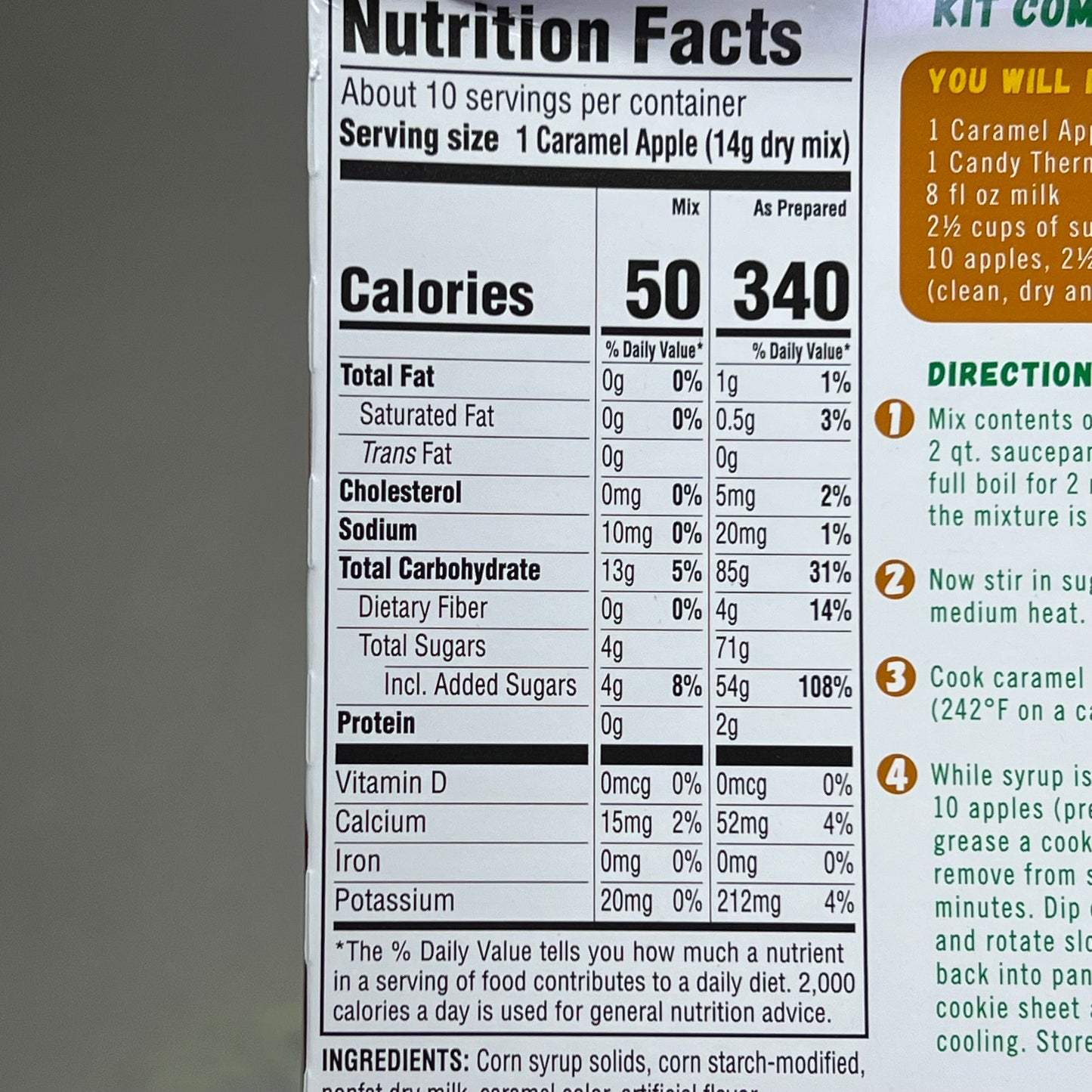 ZA@ CONCORD FOODS (6 PACK) Caramel Apple Kit Makes 10 Apples 5oz BB 06/26 A