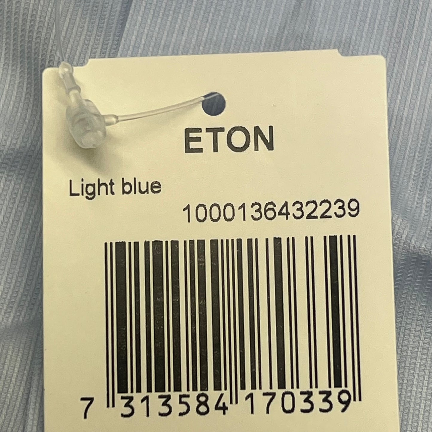 ETON Textured Twill Shirt Men's Contemporary Sz 39 Light Blue 1000136432243