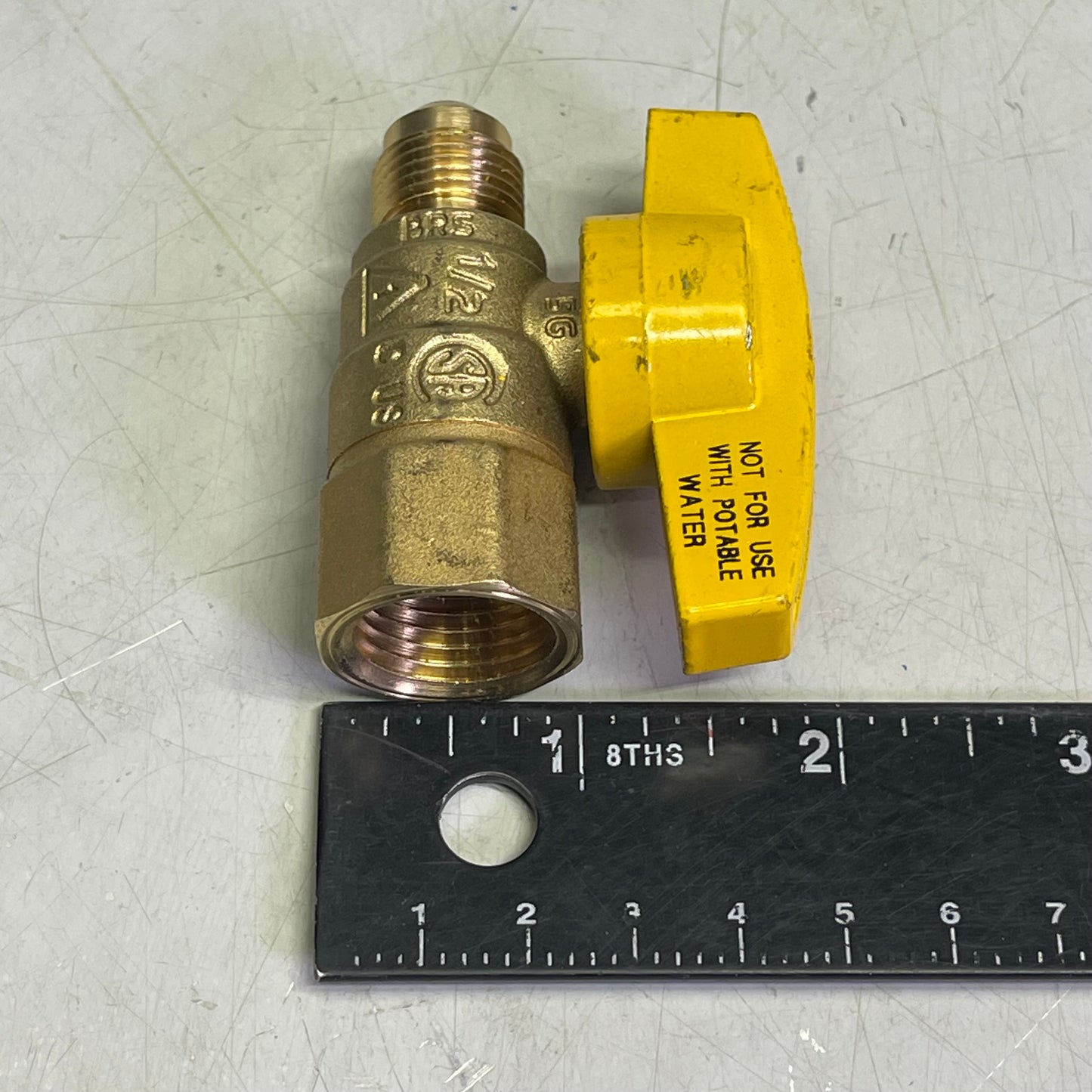 BRASSCRAFT Gas Ball Valve 3/8” OD Flare X 1/2” FIP Brass TBV6-8