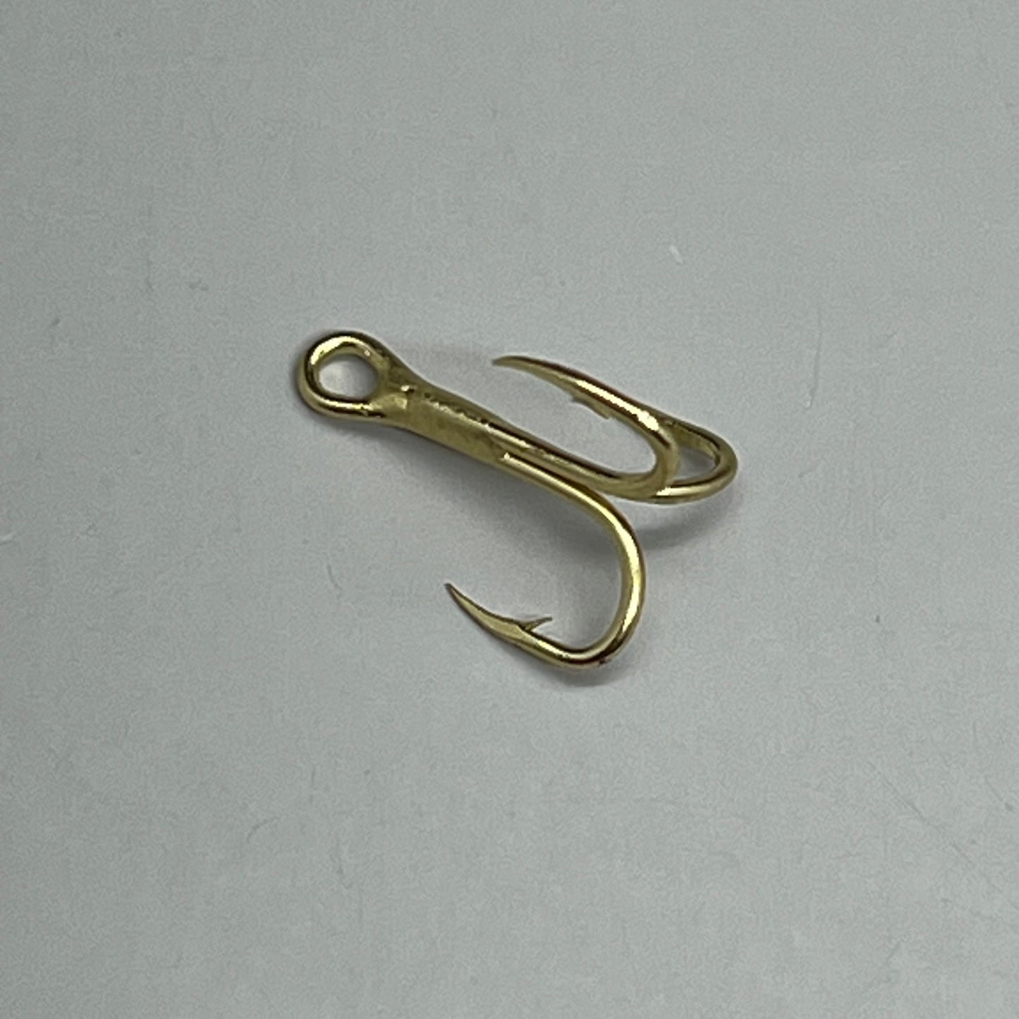 EAGLE CLAW (5 PACK) Curved Point 2X Treble Hook Lure Repla Gold #10 5pc 376A-10