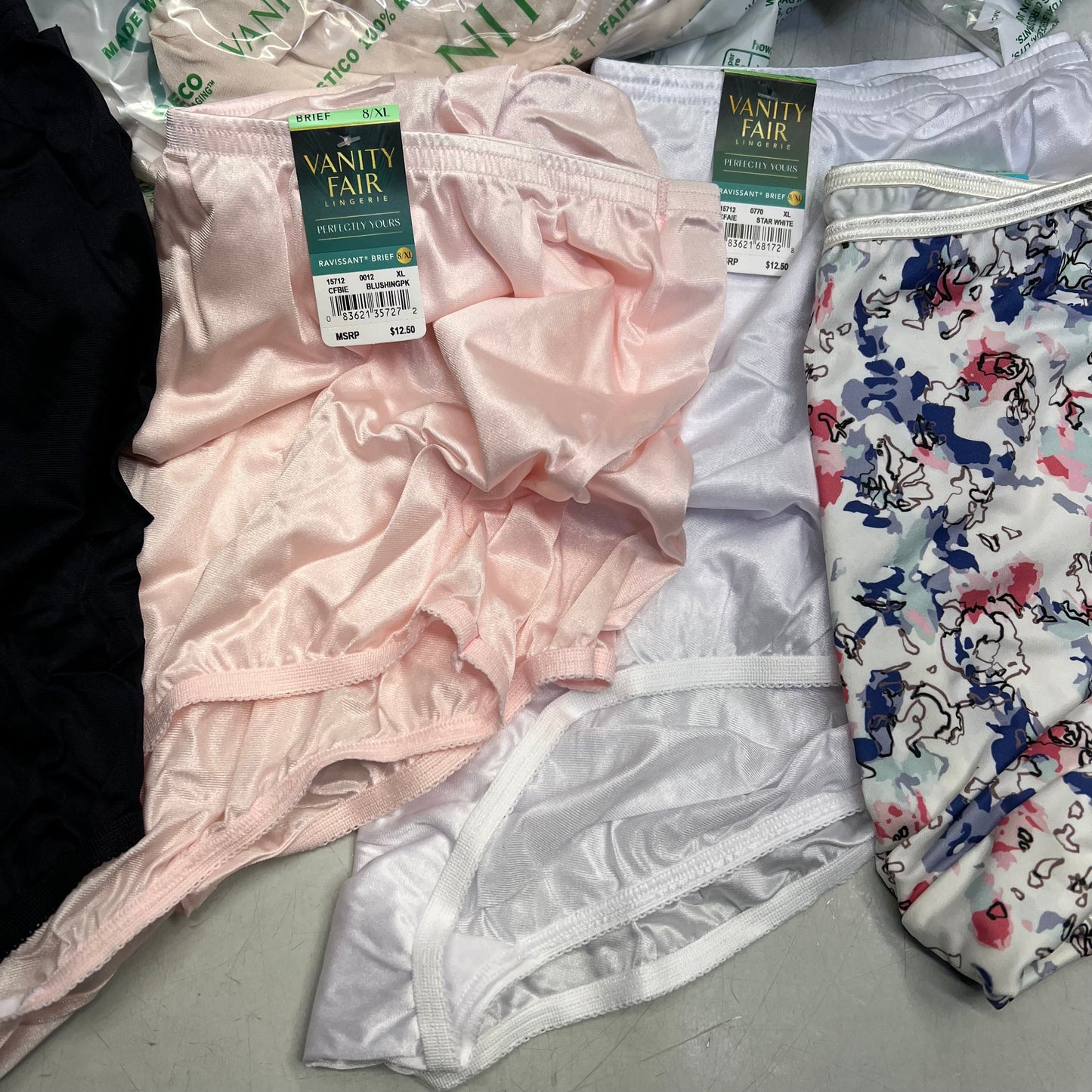 ZA@ VANITIY FAIR Lot Of Assorted Style Underwear Women's Variety of Sz Multicolor