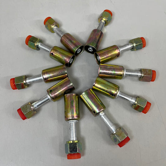 GLOBAL AIR (10 PACK!) Air Conditioning Wisepick Straight 3 1/2" x 3/4" Silver FT-1089