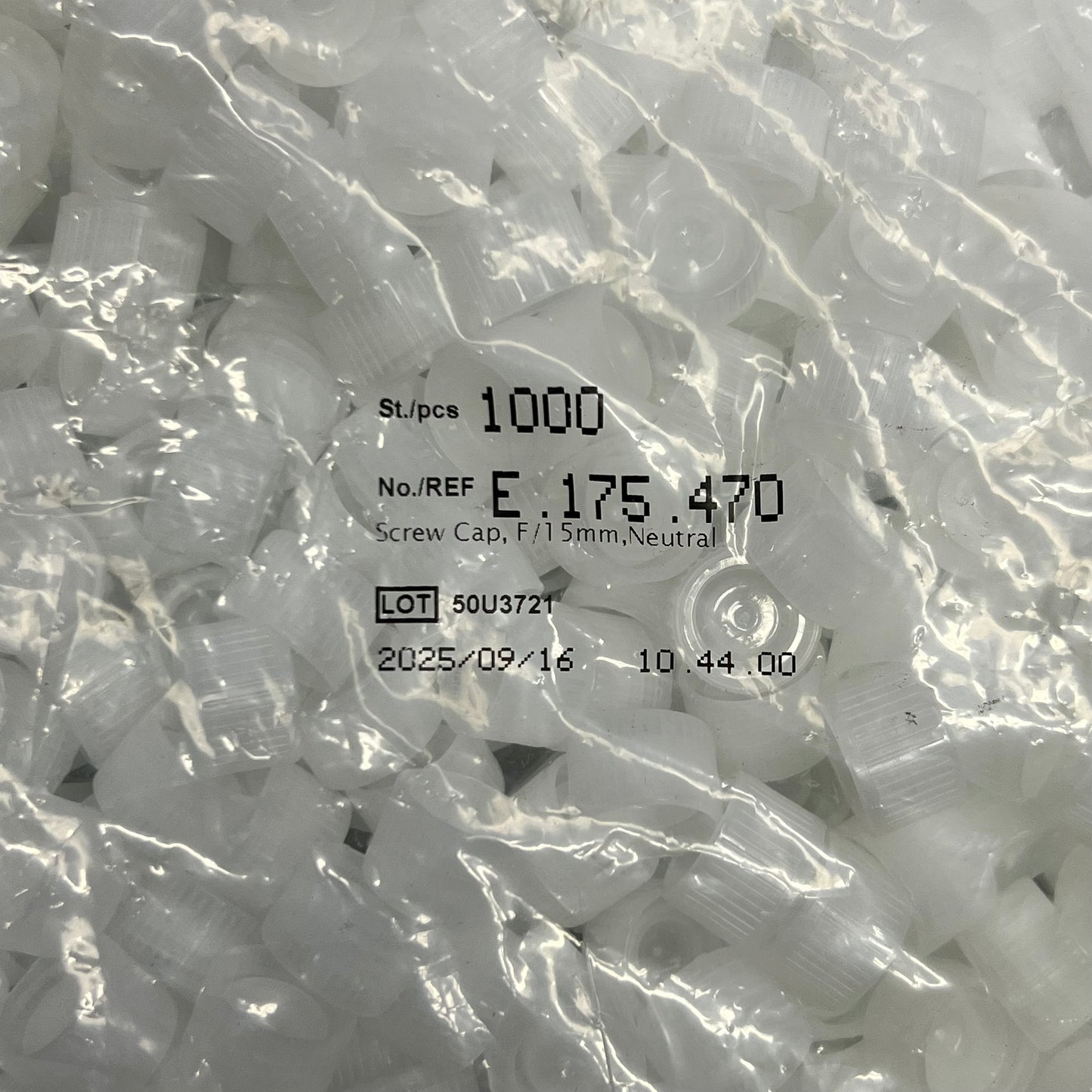 SARSTEDT (1000 PACK) Screw Cap Tube. False Bottom, Round Sz 3.62" x 0.602" 62.612.016 (New Other, Distressed Box)