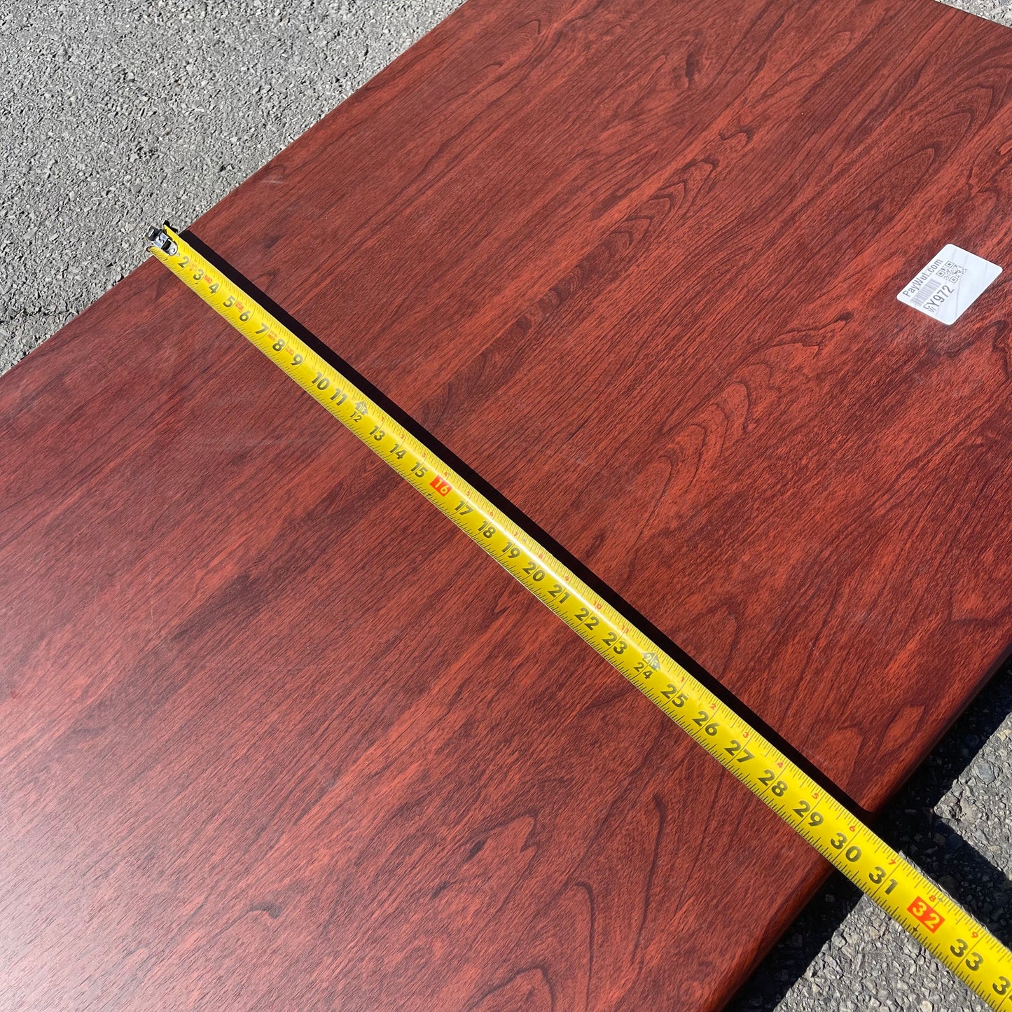 LANCASTER Rectangular Thermo-Formed Table Top 48"x30"x1" Red Mahogany Finish