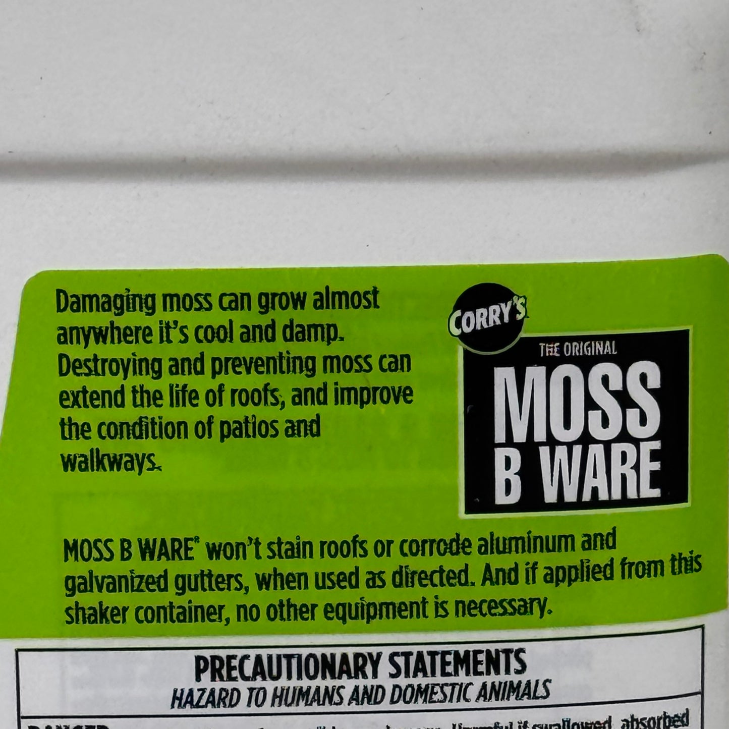 ZA@ CORRY'S The Original Moss B Ware Moss Killer 11LB 300523217 White AS-IS