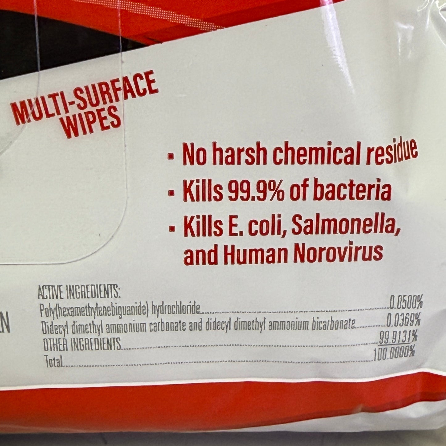 ZA@ WipesPlus No-Rinse Contact Surface Wipes 6 Pack (80 Each, 480 Total) 37608