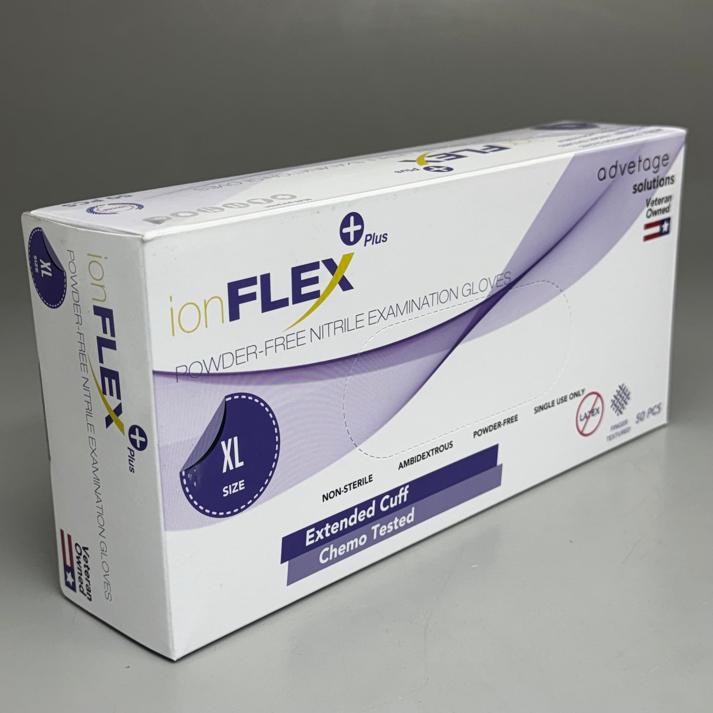 IONFLEX (100 PACK) Powder Free Nitrile Disposable Examination Gloves Size: XL