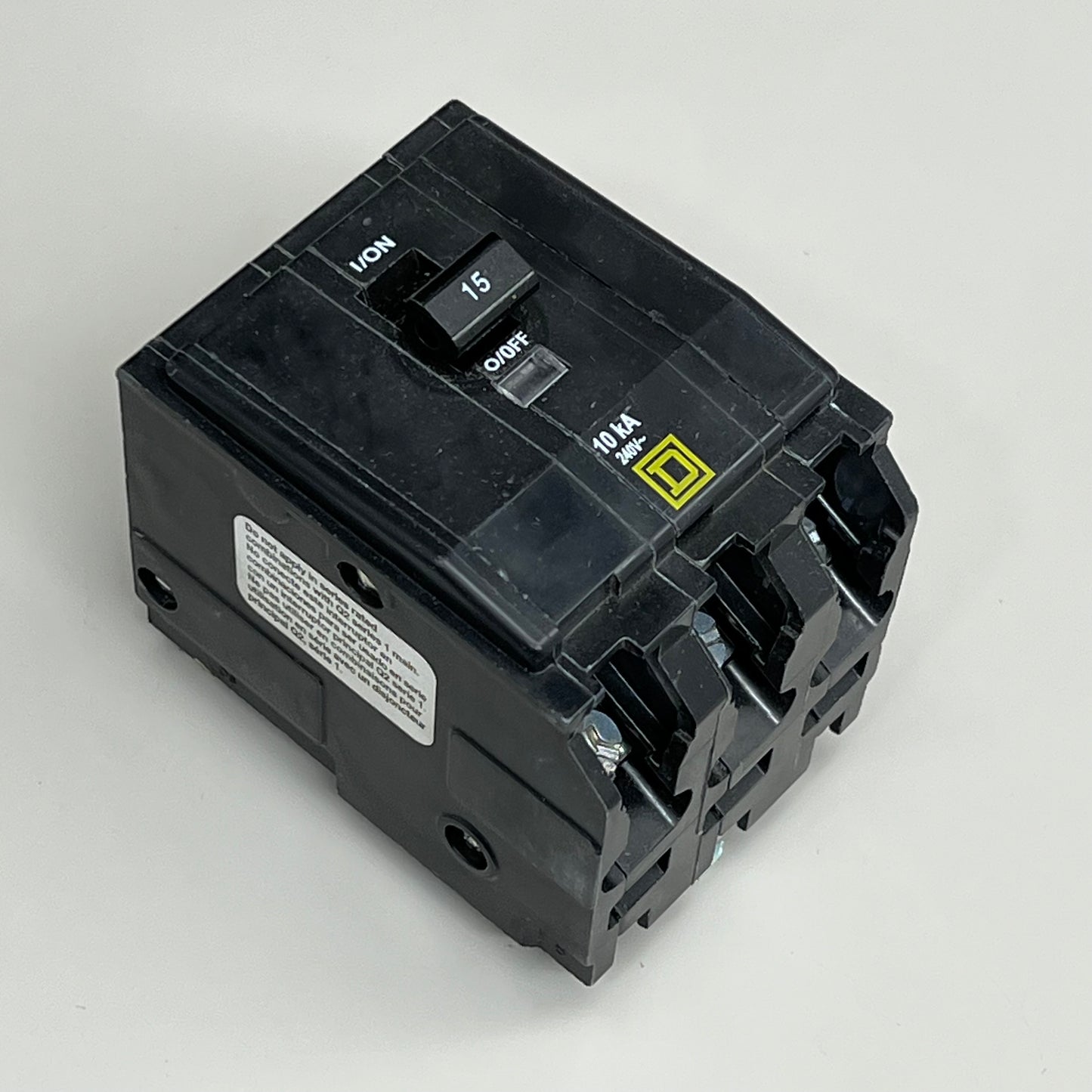 SQUARE D 15 Amp Circuit Breaker Plug-In 3 Pole 240 Volt QO315