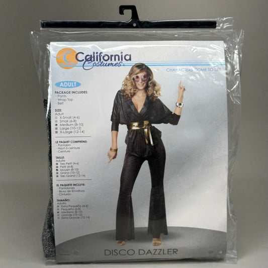 CALIFORNIA COSTUMES Women's Disco Dazzler Sz-M (8-10) Black/Silver 01437