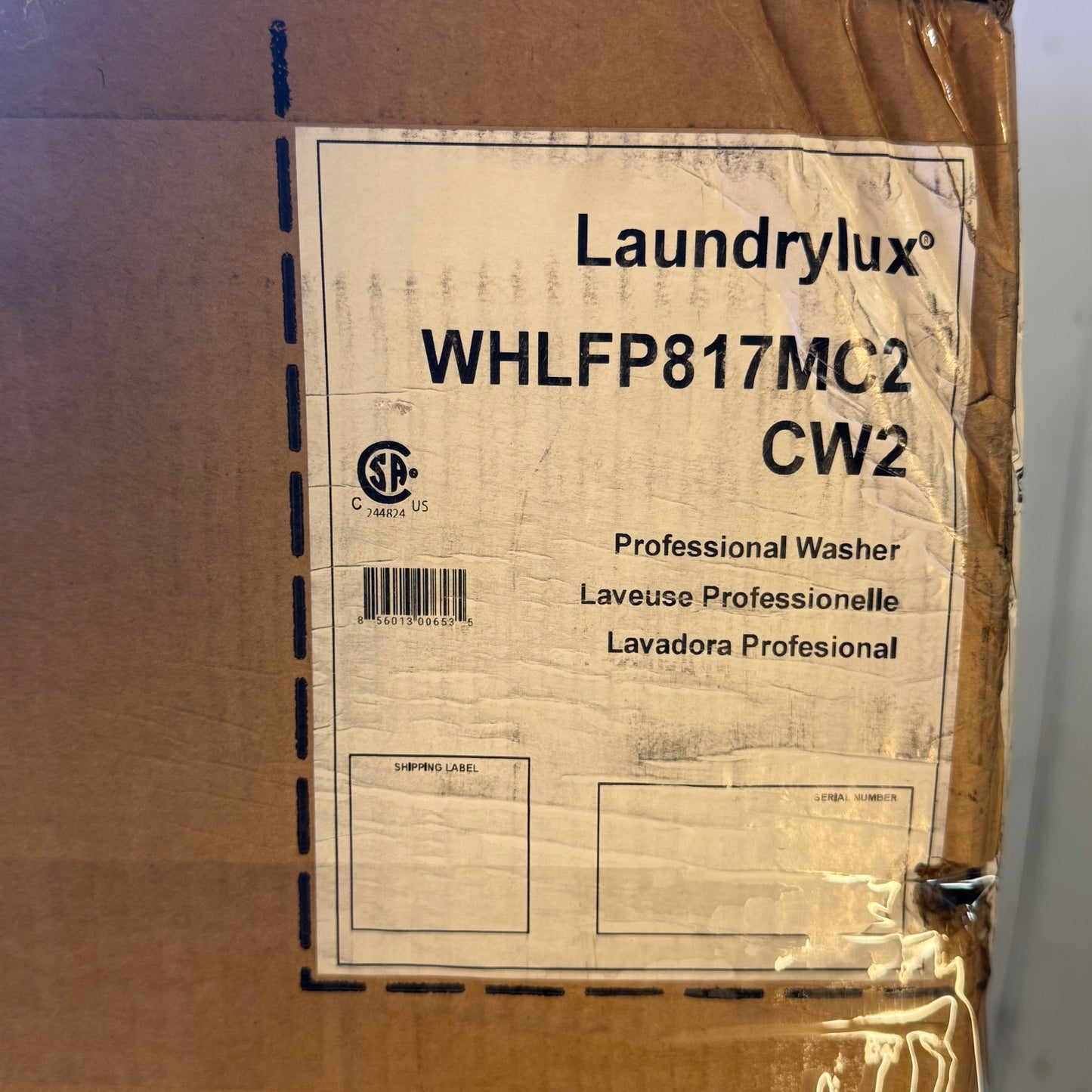 LAUNDRYLUX Commercial Laundry, Front Load Washing Machine Sz 27"W x 30"L x 45"H, WHLFP817MC2CW2